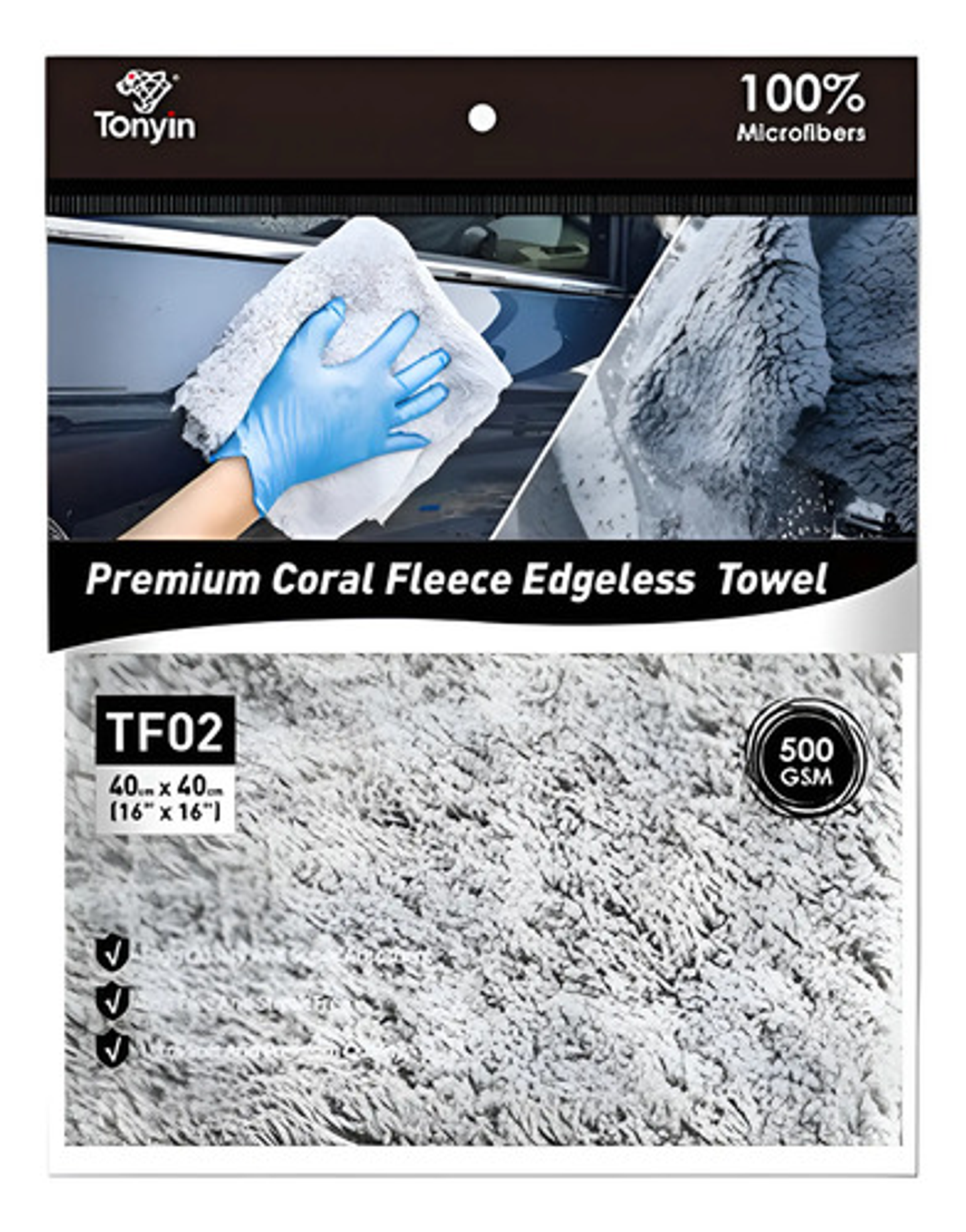 Paño Microfibra Tonyin Coral Fleece 40x40 Cm 500gsm 1