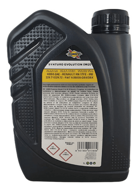 Aceite Sunoco Synturo Ultra 0w20 1l