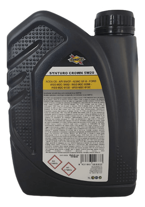 Aceite Sunoco Synturo Crown 5w20 1l