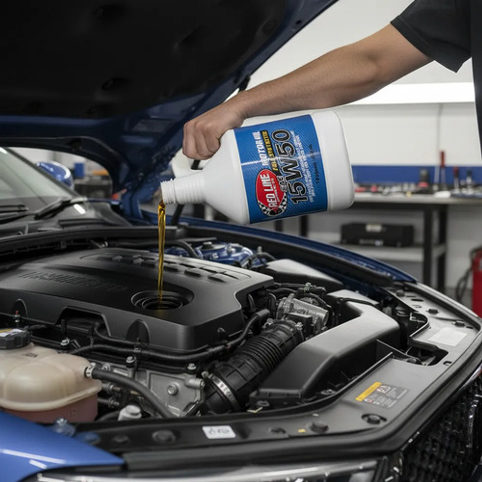 Aceite 15w50 Para Motor Red Line 946ml Full Sintético Oil 2