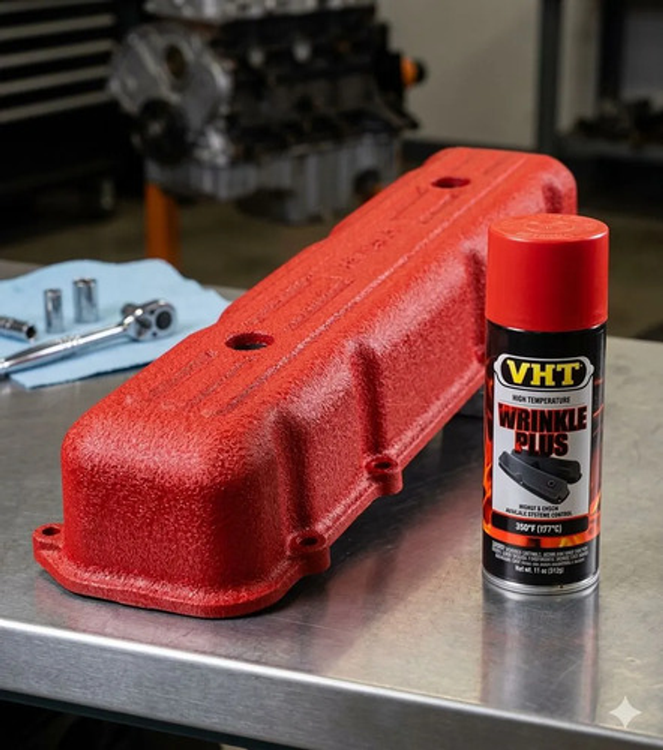 Pintura Vht Wrinkle Plus Rojo Alta Temperatura 11 Oz 4