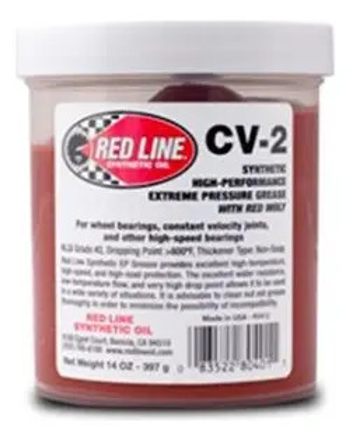 Grasa Red Line Cv-2 With Moly - 14 Oz 1