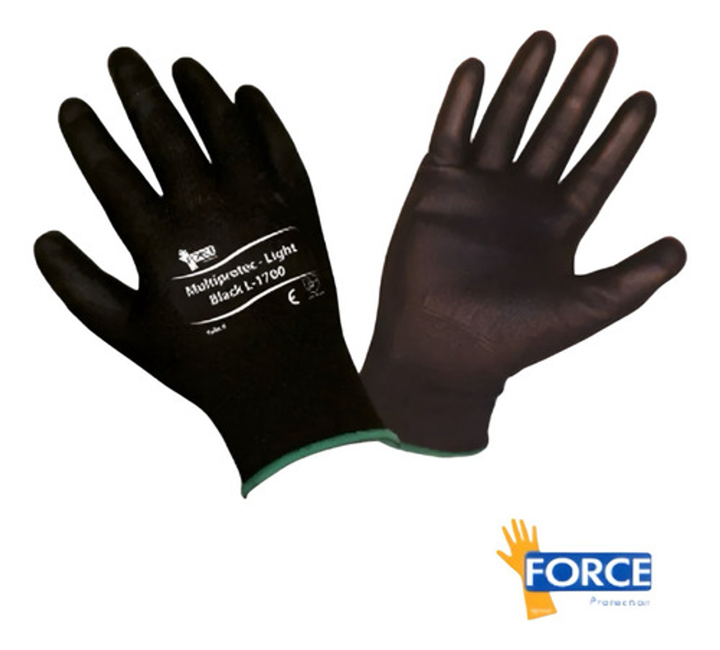 Pack 5. Guante Multiprotec Flex Light L-1700 Palma Pu Negro 4