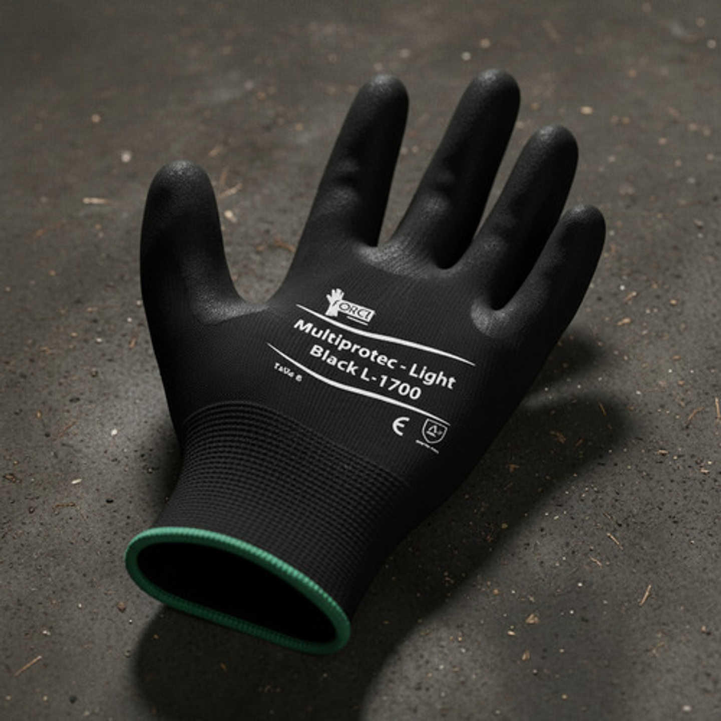 Pack 5. Guante Multiprotec Flex Light L-1700 Palma Pu Negro 6