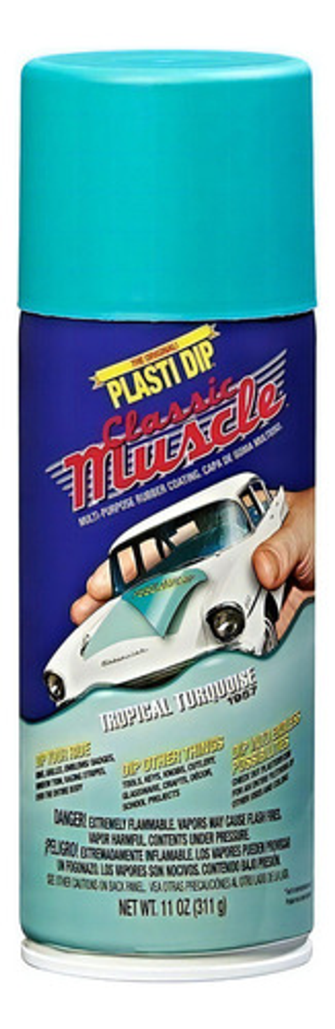 Pintura Removible Plastidip Aerosol Muscle Tropical Turquesa Acabado Pastel Color Celeste