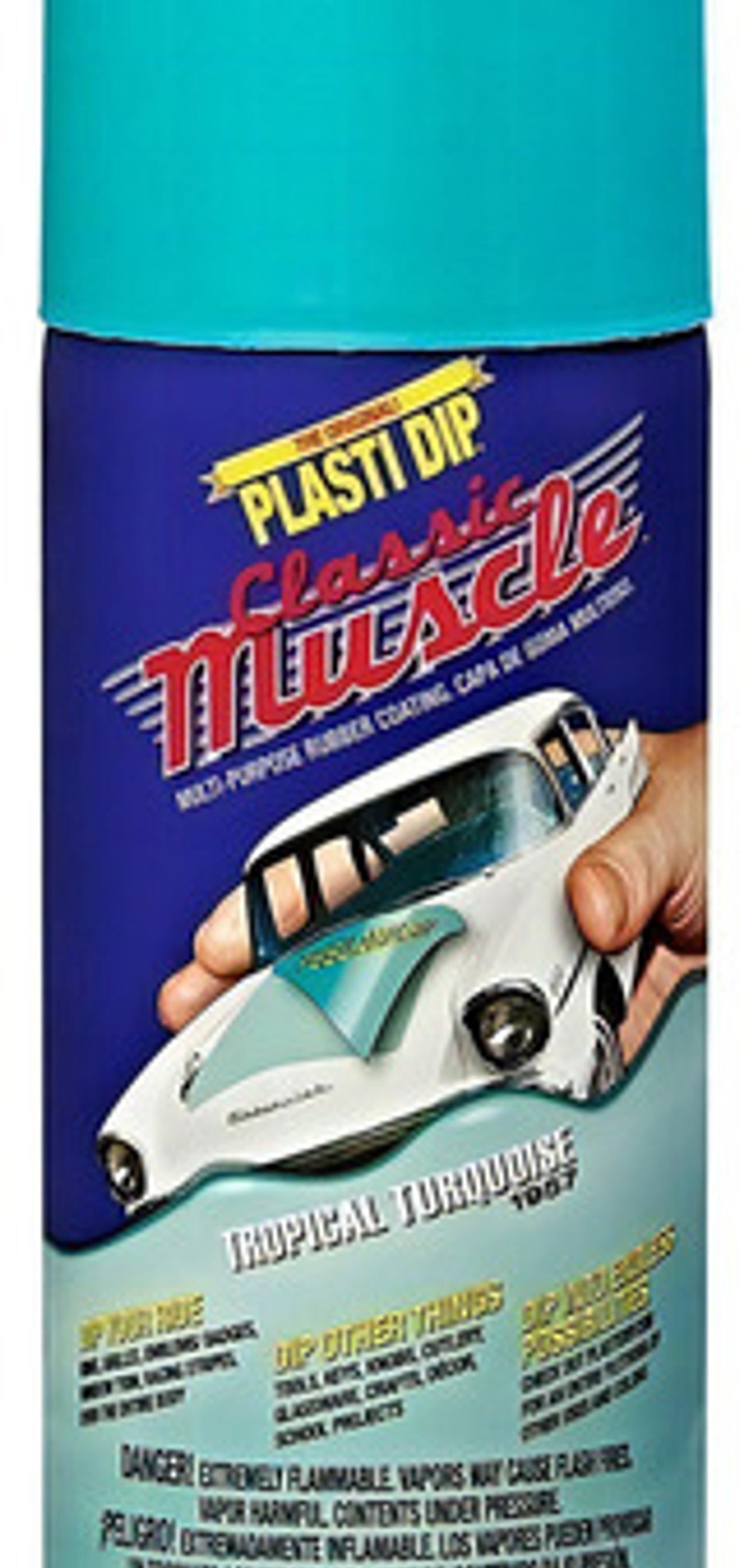 Pintura Removible Plastidip Aerosol Muscle Tropical Turquesa Acabado Pastel Color Celeste 1
