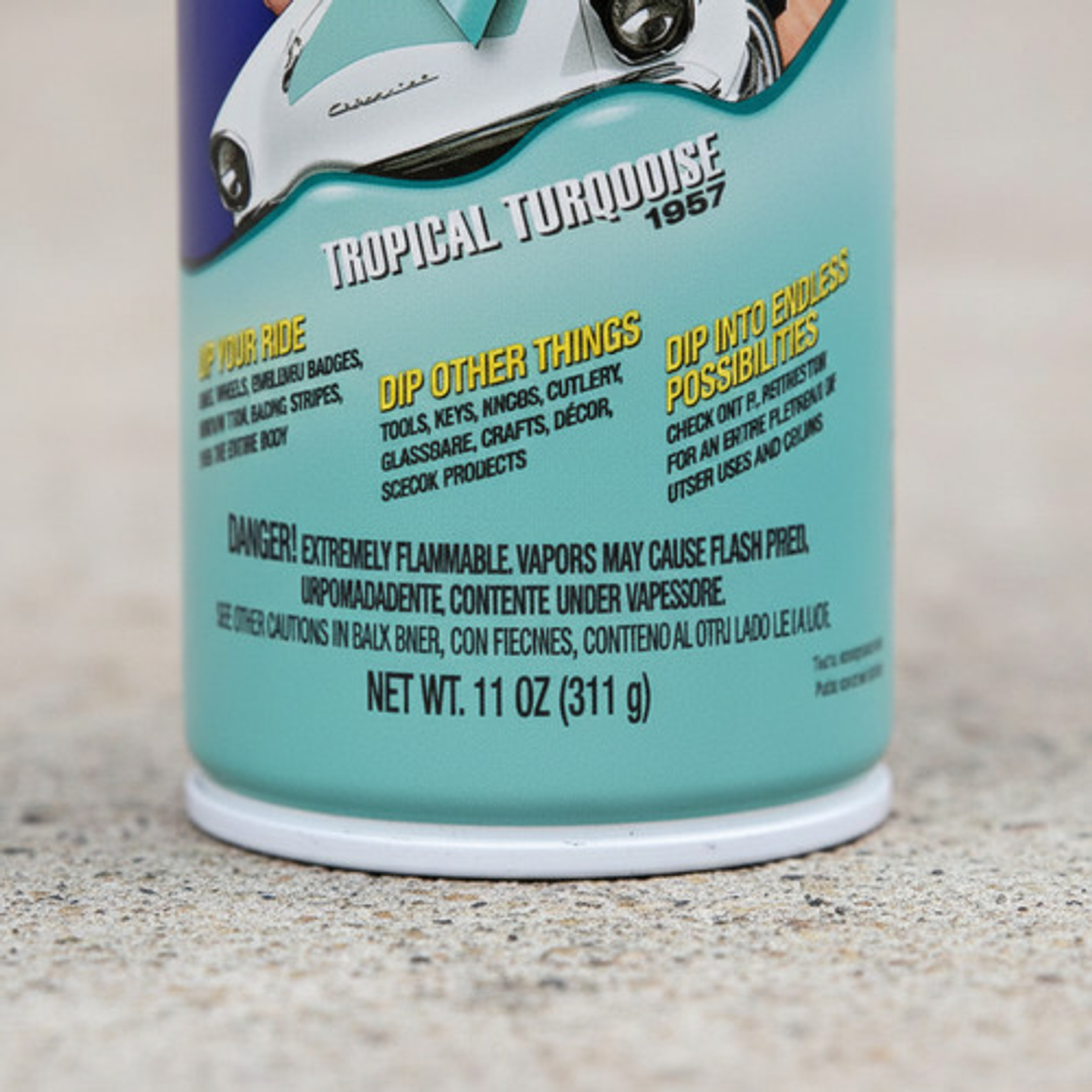 Pintura Removible Plastidip Aerosol Muscle Tropical Turquesa Acabado Pastel Color Celeste 3