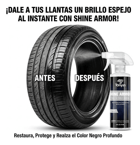 Renovador Neumáticos Auto Silicona Abrillantador Tonyin