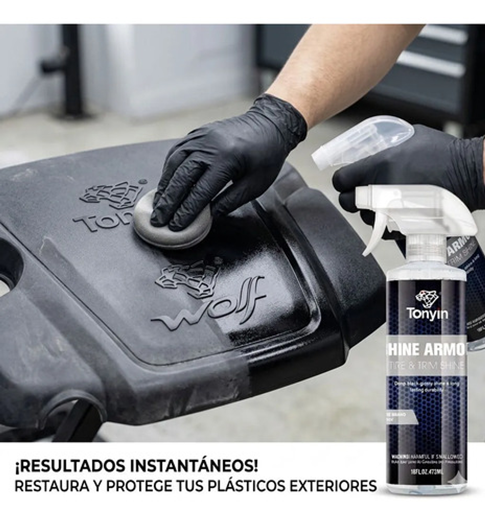 Renovador Neumáticos Auto Silicona Abrillantador Tonyin 5