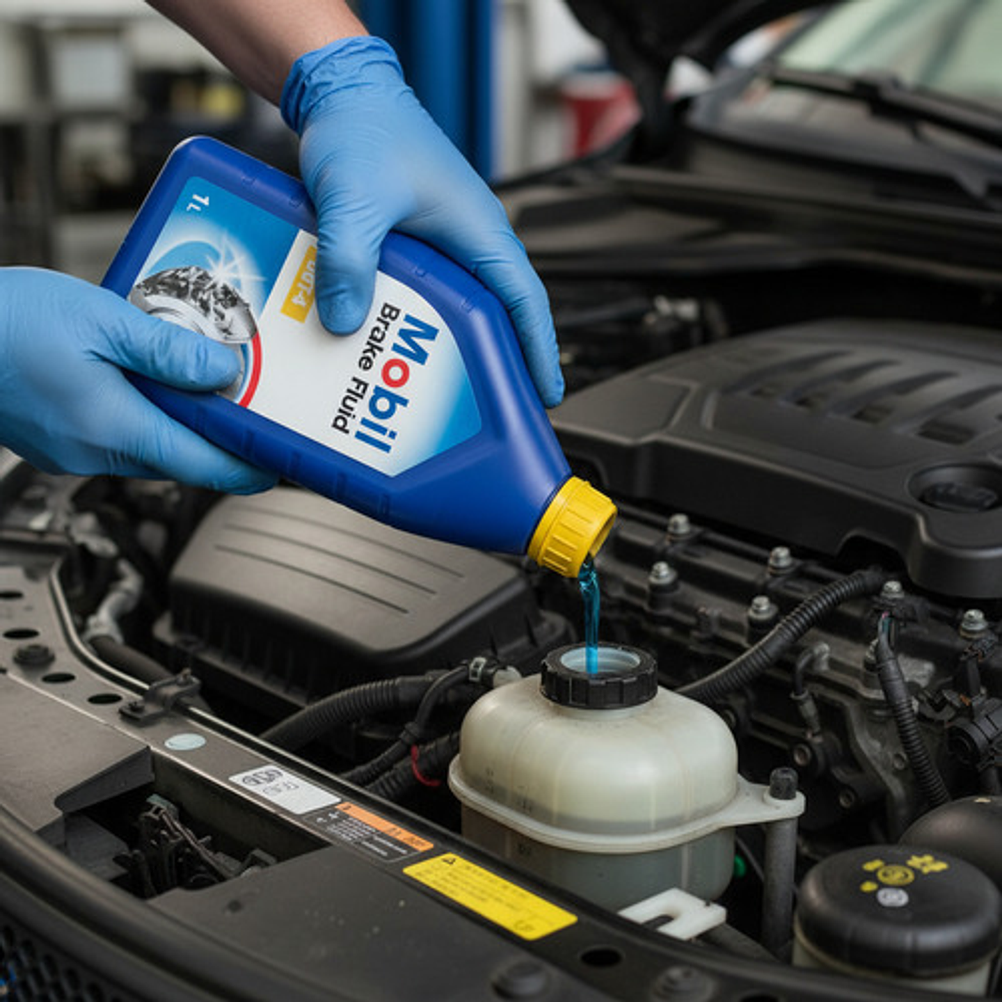 Líquido De Frenos Mobil Dot-4 1 Litro 3