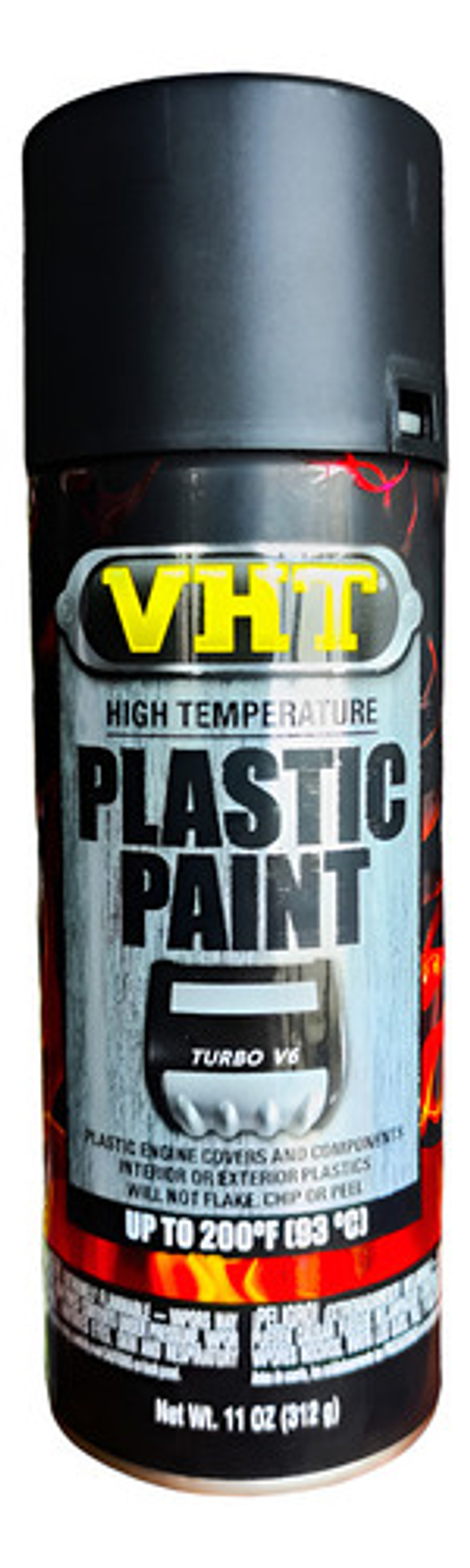 Pintura Plástica Spray Alta Temperatura Negro Mate