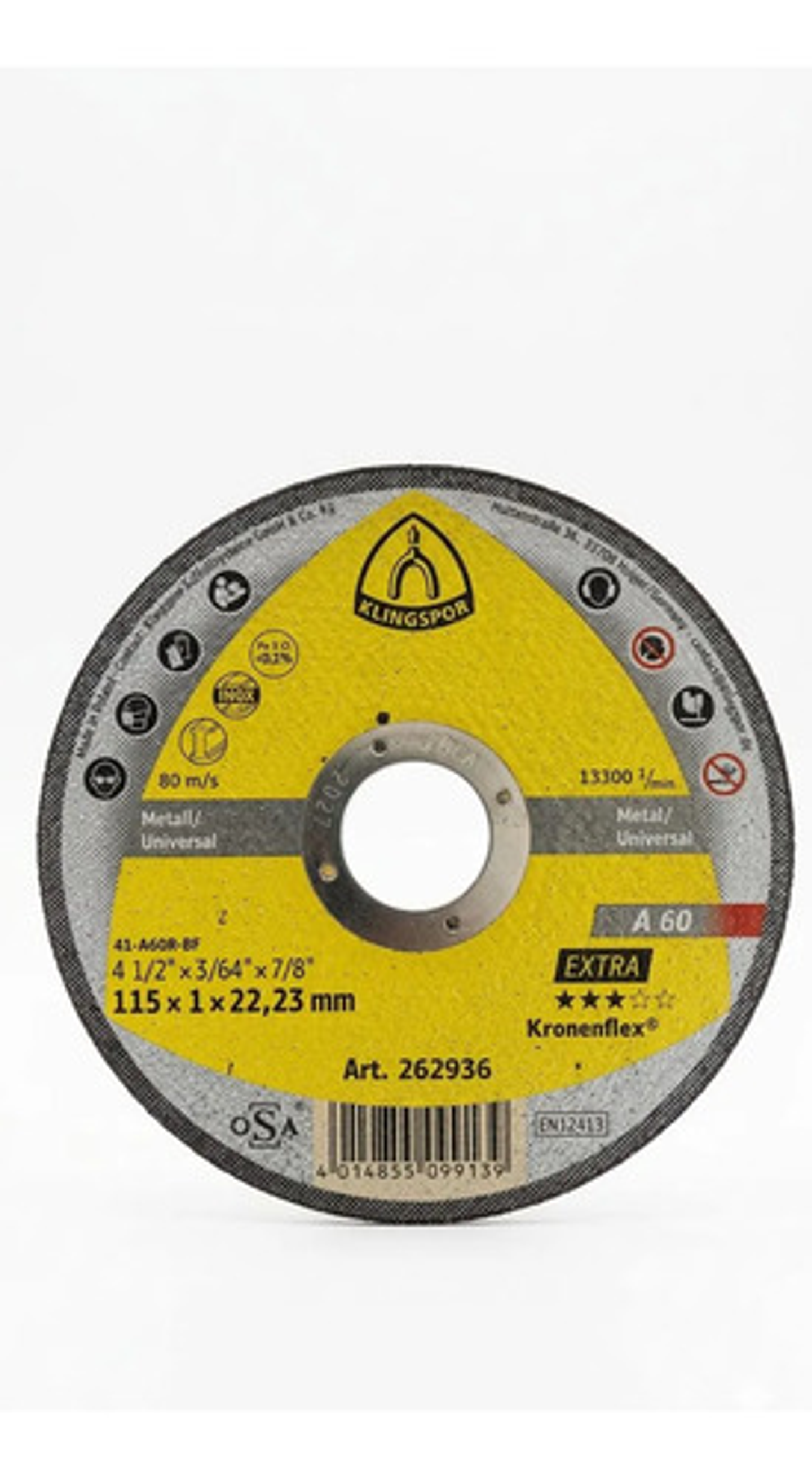 Disco De Corte Metal Klingspor A60 Extra Inox 115x1mm 25 Und 4