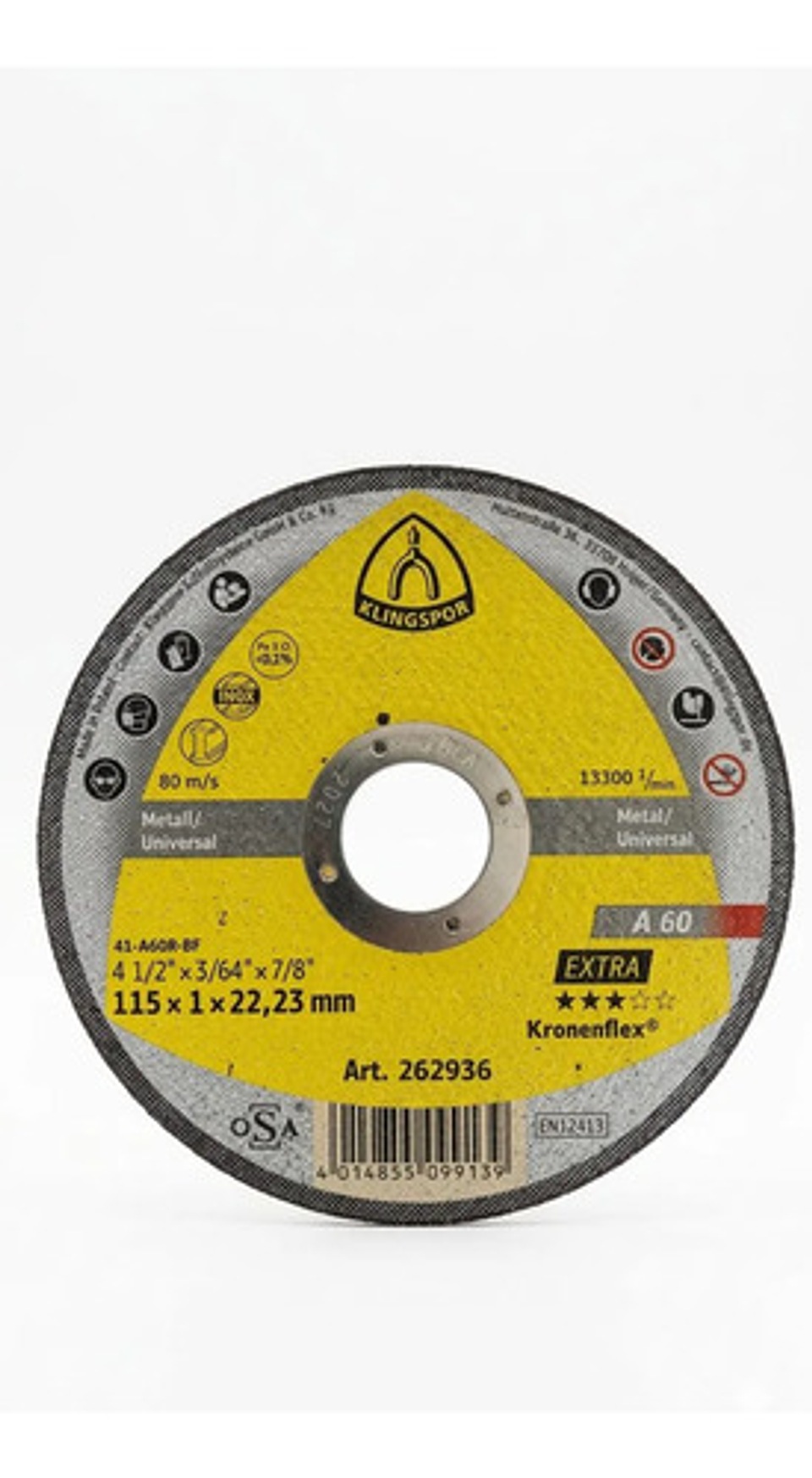 Disco De Corte Metal Klingspor A60 Extra Inox 115x1mm 25 Und 4