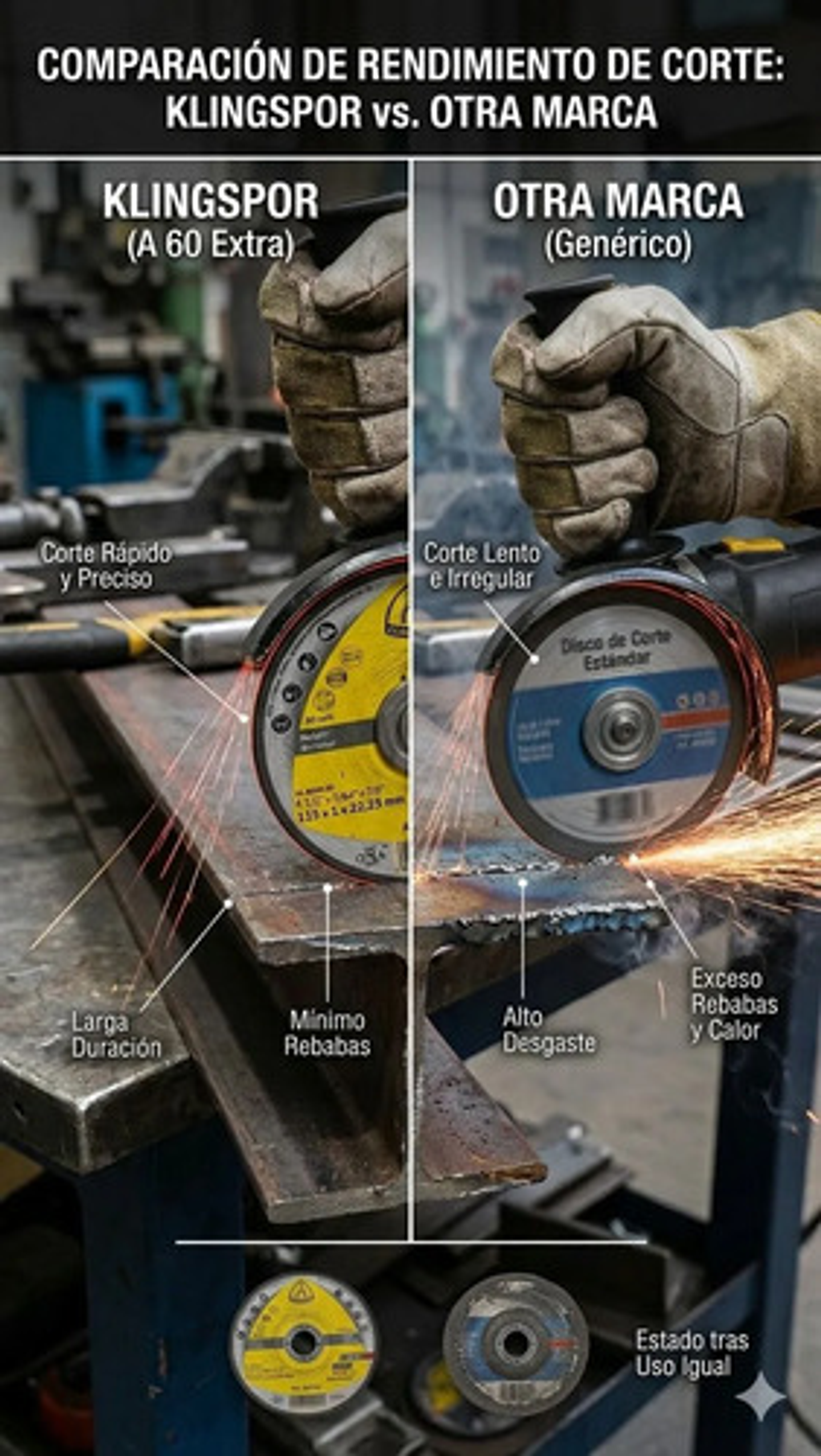 Disco De Corte Metal Klingspor A60 Extra Inox 115x1mm 25 Und 5