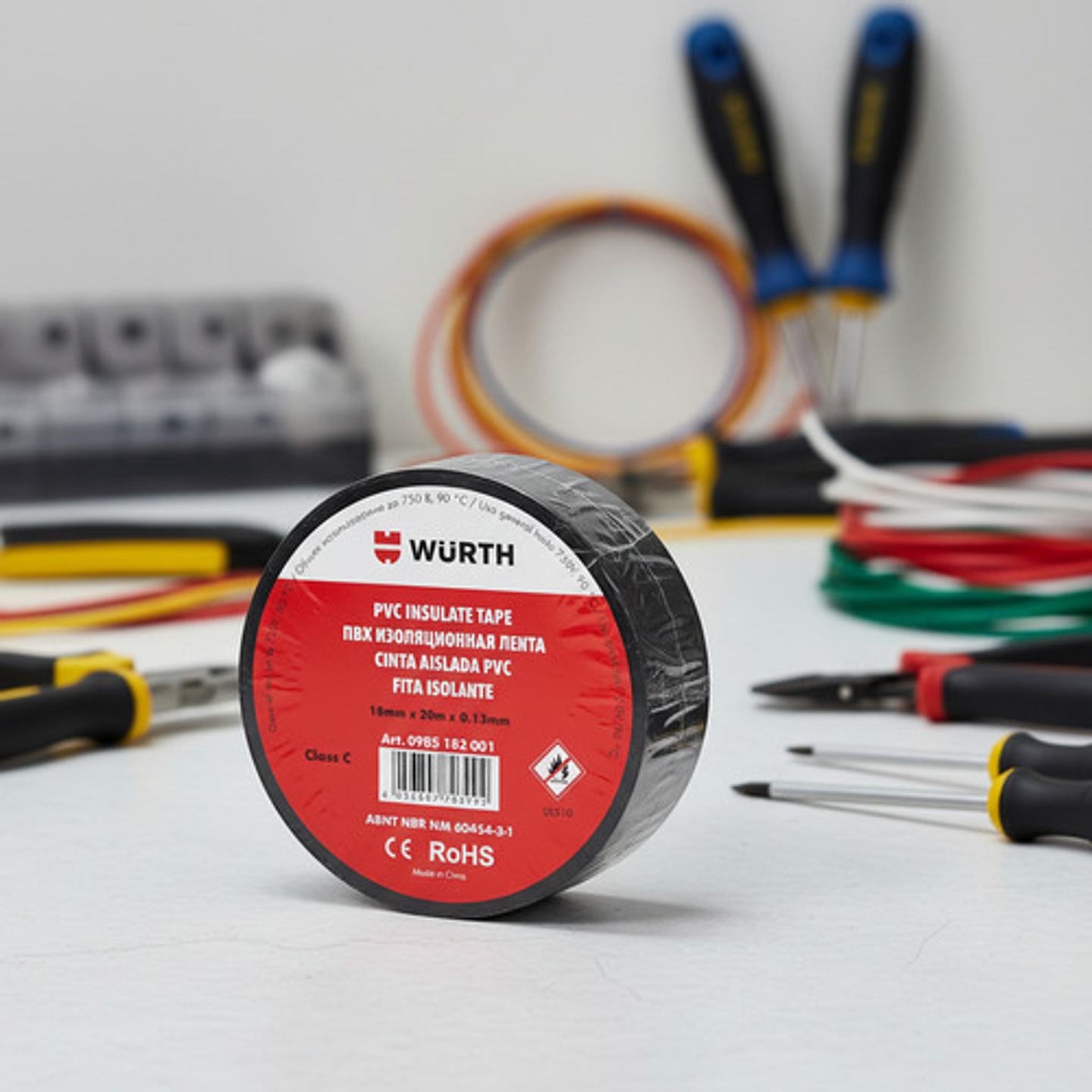 Huincha Cinta Aislante 18 X 20m X 0.13 Wurth Electrica 90° 3
