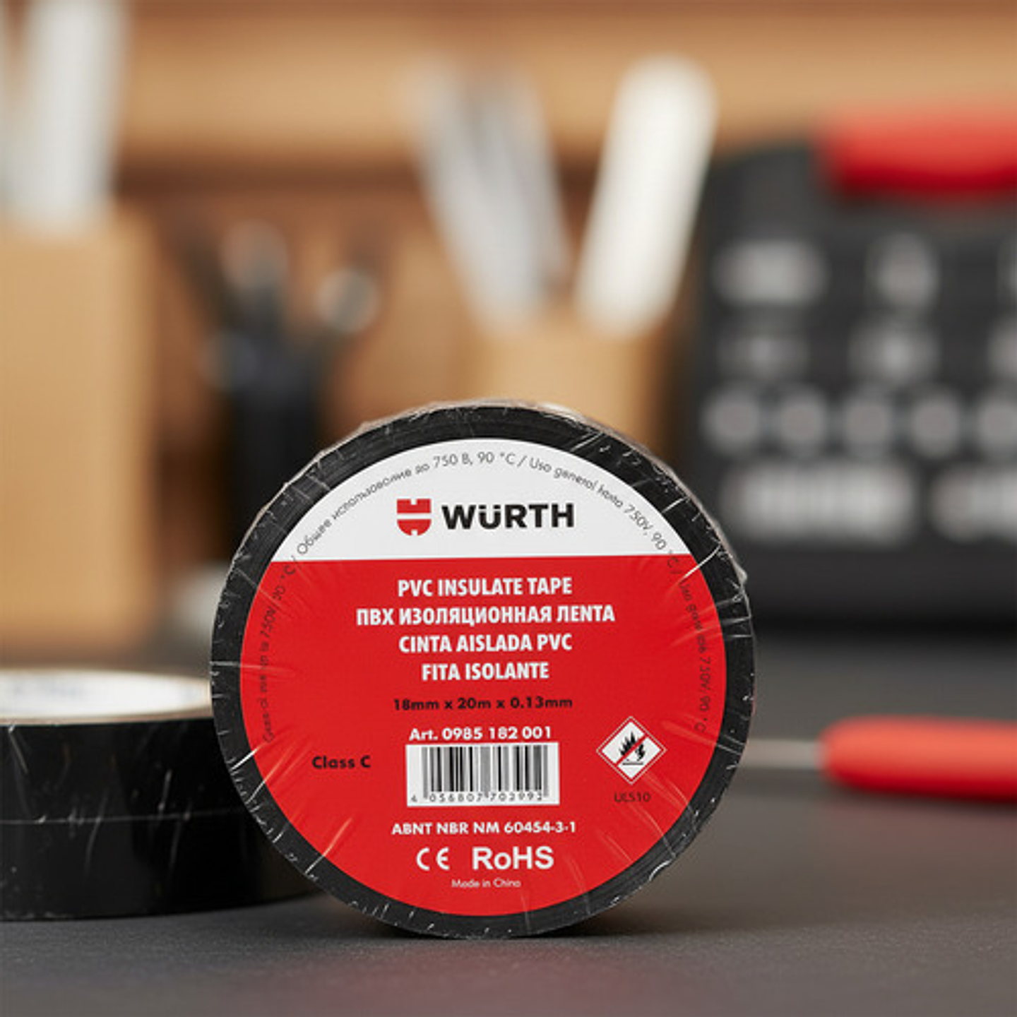 Huincha Cinta Aislante 18 X 20m X 0.13 Wurth Electrica 90° 5