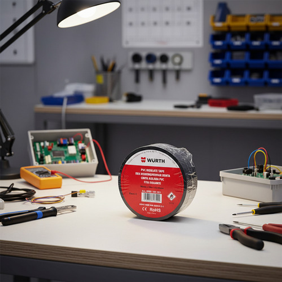 Huincha Cinta Aislante 18 X 20m X 0.13 Wurth Electrica 90° 6