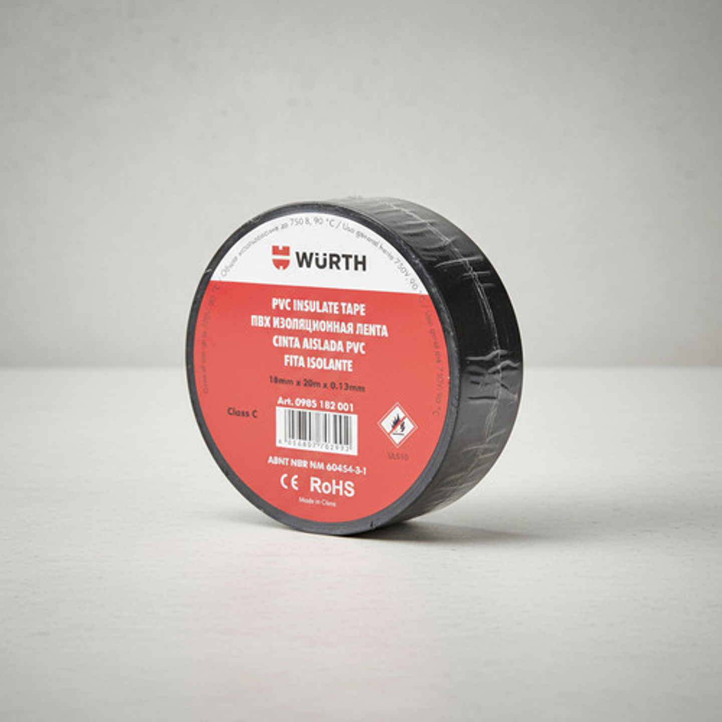 Huincha Cinta Aislante 18 X 20m X 0.13 Wurth Electrica 90° 7