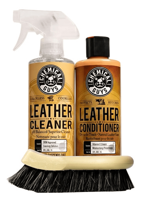 Kit Acondicionador Limpiador Cuero Auto Chemical Guys