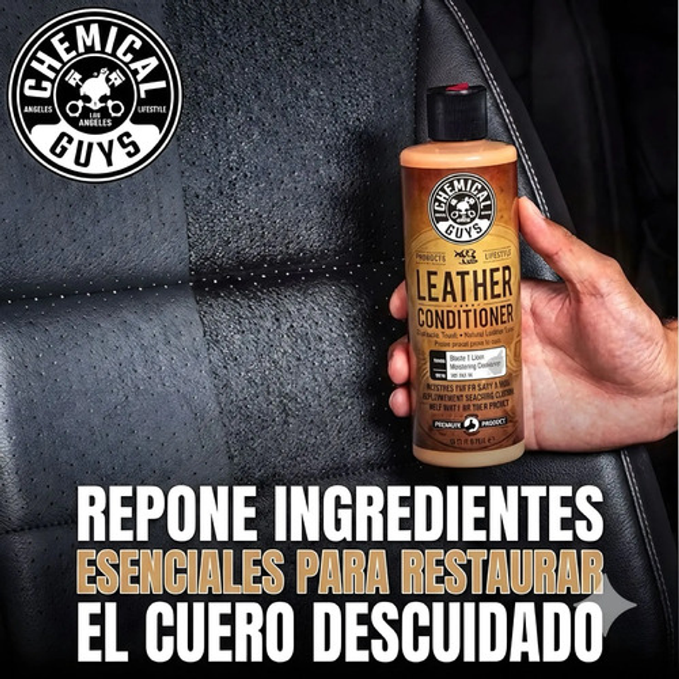 Kit Acondicionador Limpiador Cuero Auto Chemical Guys 4