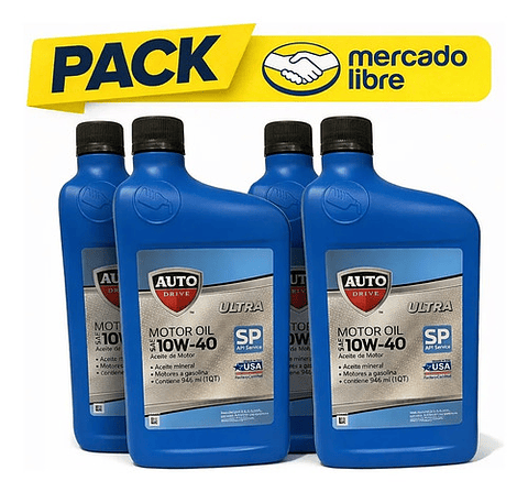 Aceite Motor 10w40 Auto Drive Ultra 946 Ml (pack 4) 3.78l