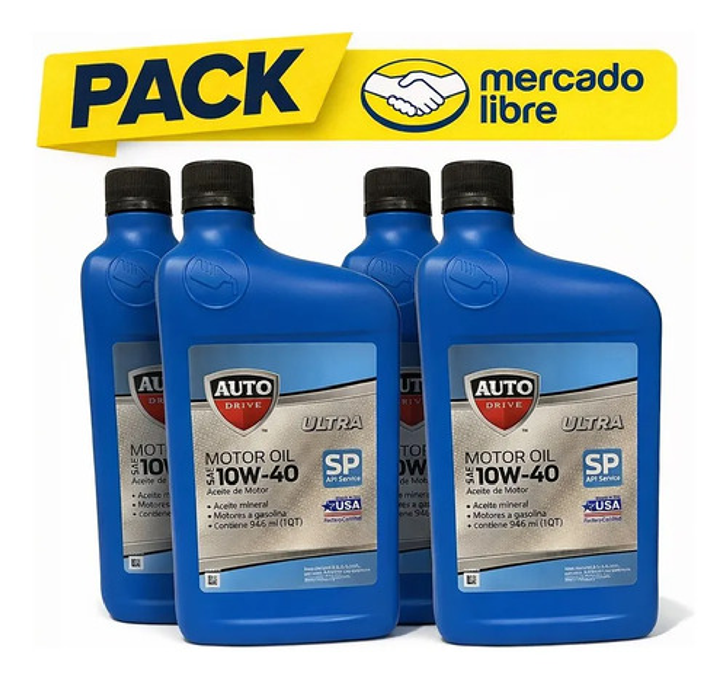 Aceite Motor 10w40 Auto Drive Ultra 946 Ml (pack 4) 3.78l 2