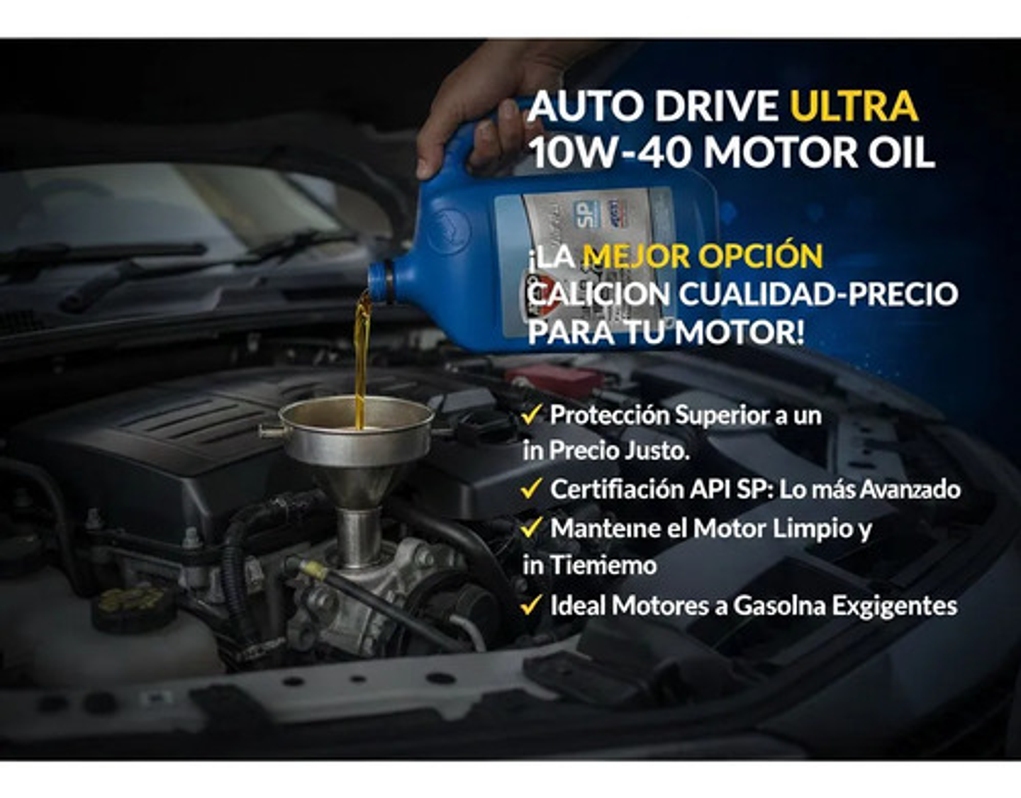 Aceite Motor 10w40 Auto Drive Ultra 946 Ml (pack 4) 3.78l 4