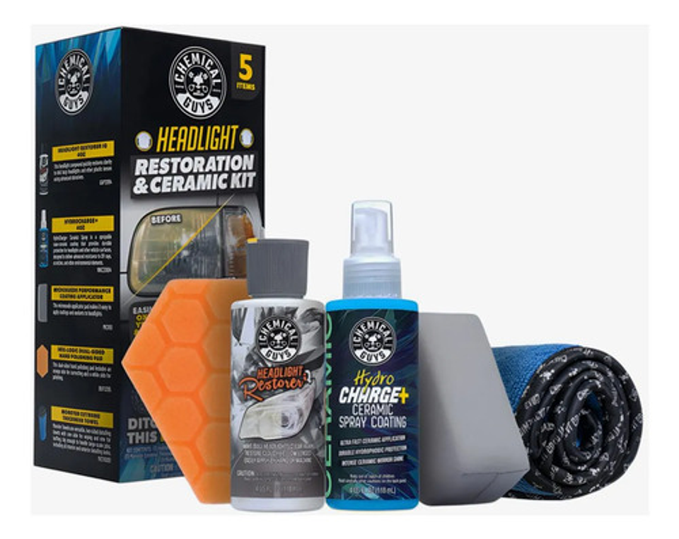 Kit Restaurador De Focos Y Cerámico Chemical Guys Auto 1