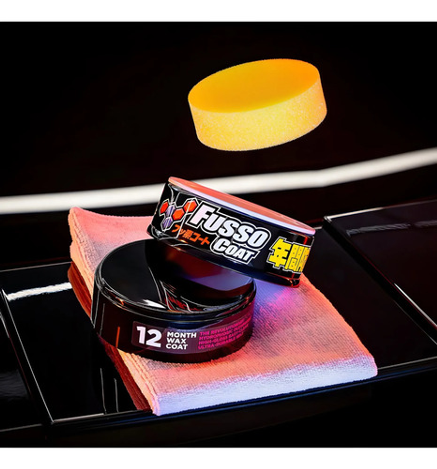 Cera Auto Soft99 Fusso Coat Sellador Hidrofóbico Brillante 3