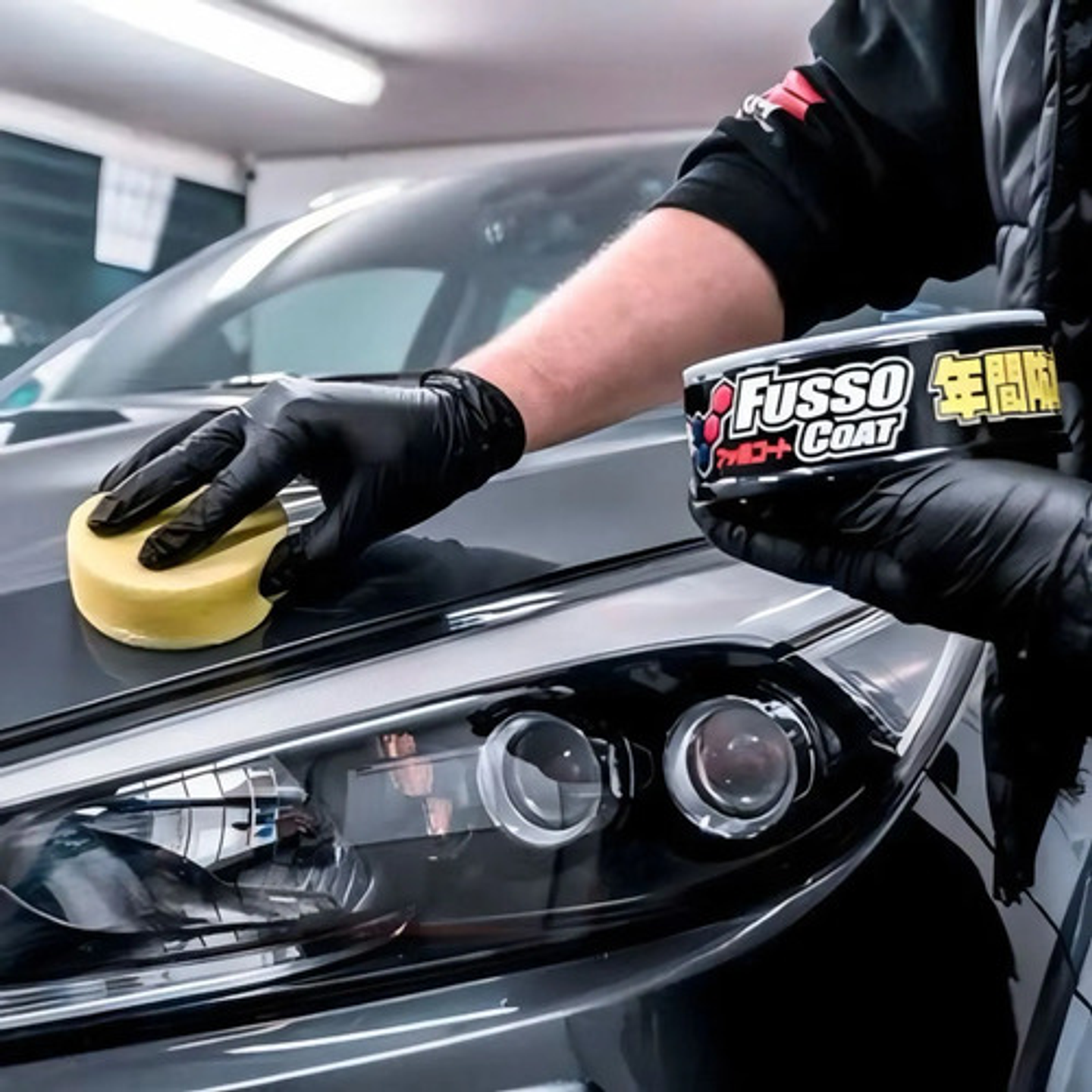 Cera Auto Soft99 Fusso Coat Sellador Hidrofóbico Brillante 8