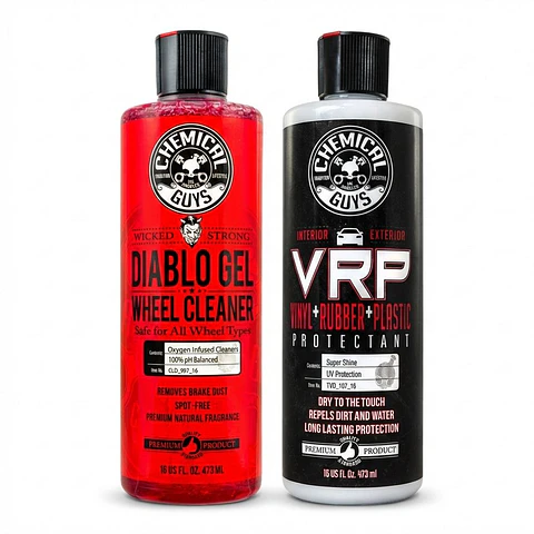 Kit Chemical Guys Diablo Gel Limpia Llantas Y Vrp Protector