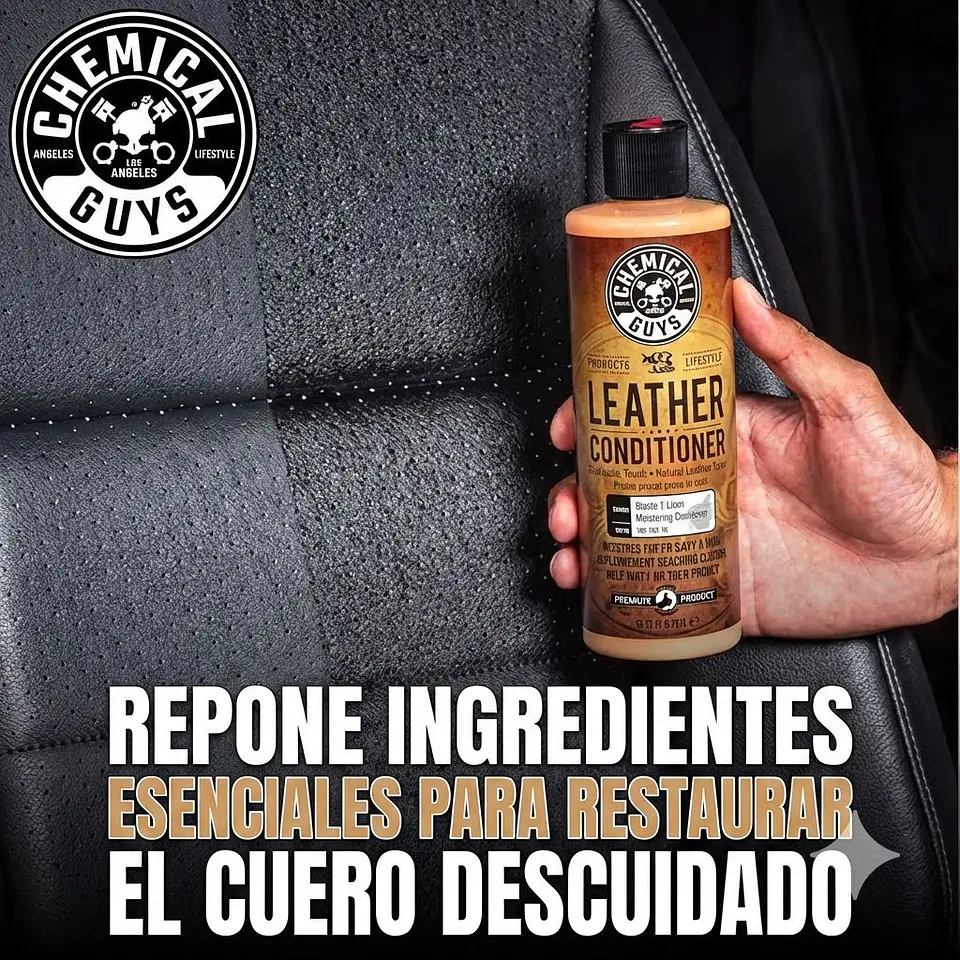 Kit Tratamiento Piel Chemical Guys Limpiador Acondicionador 6