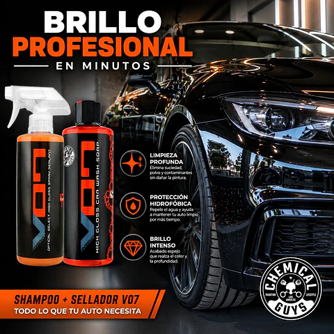 Kit Shampoo Cera Sellador Quick Detailer V07 Chemical Guys