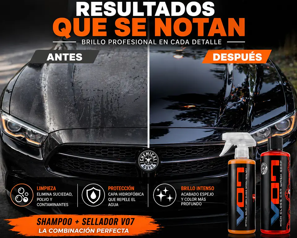 Kit Shampoo Cera Sellador Quick Detailer V07 Chemical Guys 5
