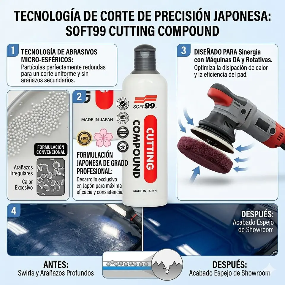 Pasta Pulir Auto Corte Alto Soft99 Quita Rayones Heavy Cut 5