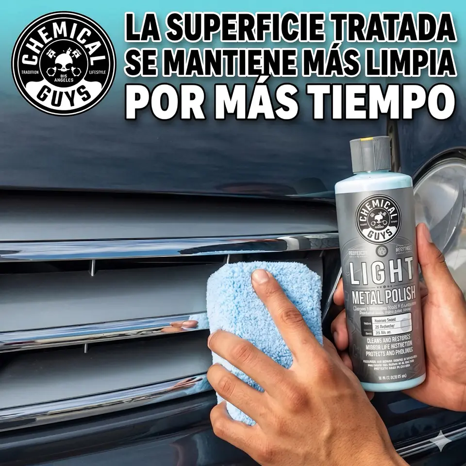 Kit Pulidor Metales Abrillantador Auto Chemical Guys Light 4