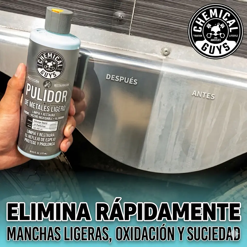 Kit Pulidor Metales Abrillantador Auto Chemical Guys Light 3
