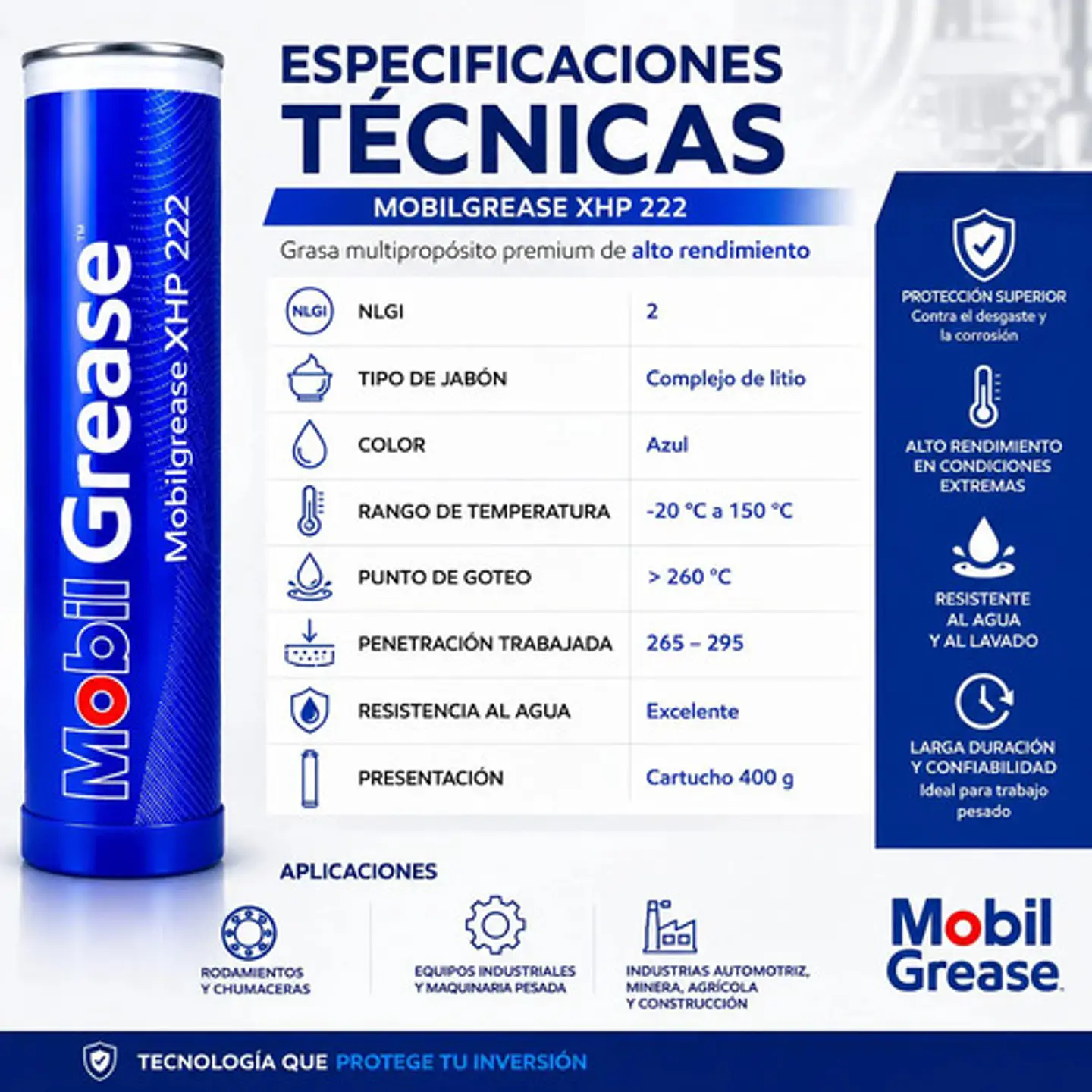 Grasa Multipropósito Mobil Xhp 222 5