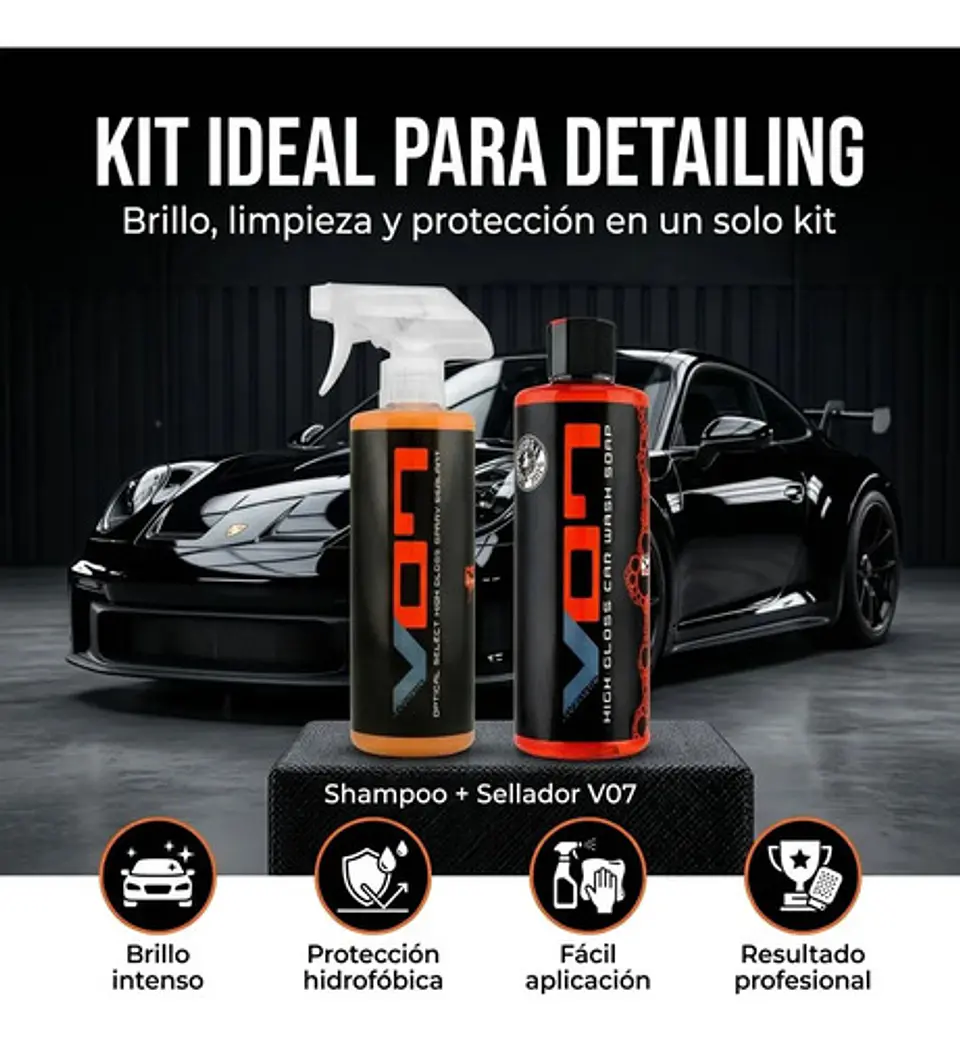 Kit Shampoo Cera Sellador Quick Detailer V07 Chemical Guys 6