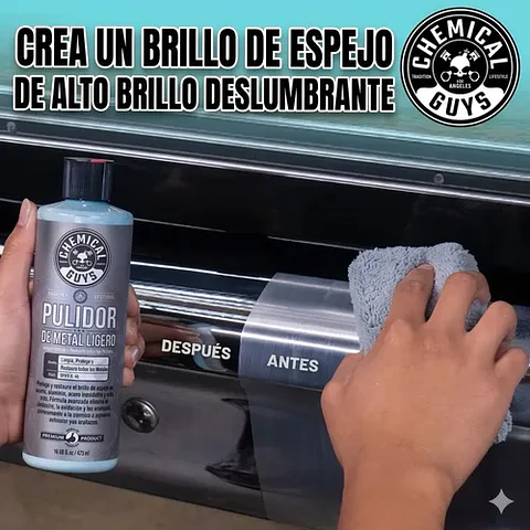 Kit Pulidor Metales Abrillantador Auto Chemical Guys Light