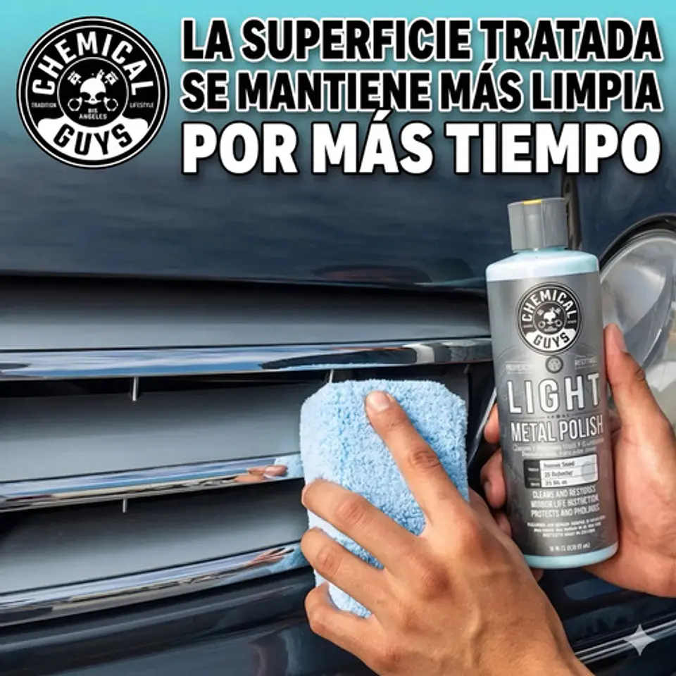 Kit Pulidor Metales Abrillantador Auto Chemical Guys Light 4