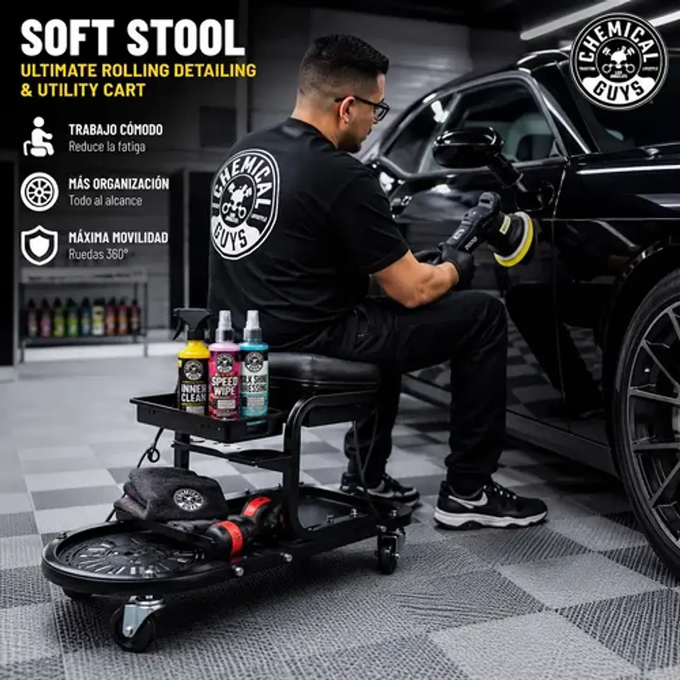 Carrito Organizador Detailing Auto Chemical Guys Soft Stool 2