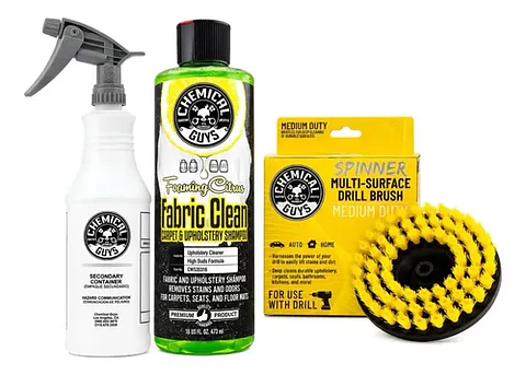 Kit Limpieza Auto Tapiz Chemical Guys Shampoo Citrus Cepillo