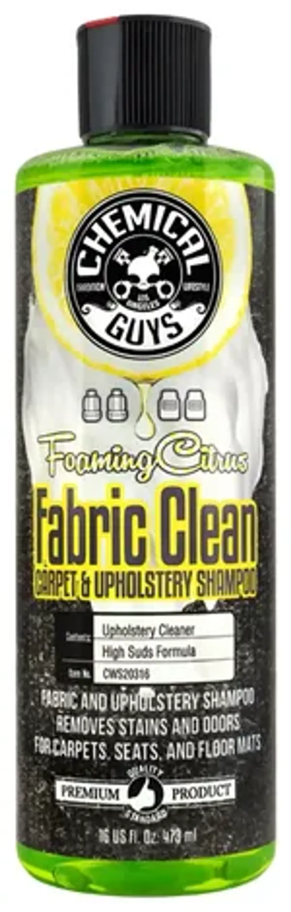 Kit Limpieza Auto Tapiz Chemical Guys Shampoo Citrus Cepillo 2