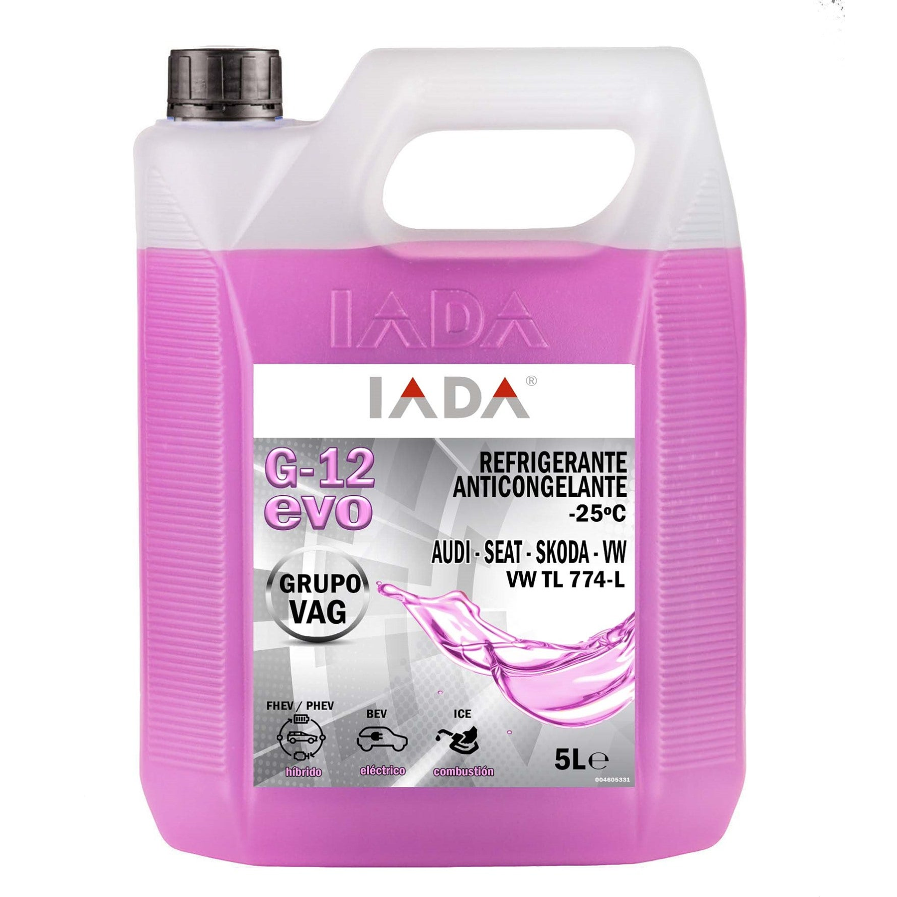 Anticongelante Refrigerante Rosa Glycogel G12 EVO (-25ºC) 5 Litros IADA