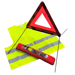 Kit Emergência: Colete + Triângulo Pré-sinalização