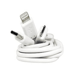 Cabo 3-EM-1 Micro USB, Tipo C, Lightning