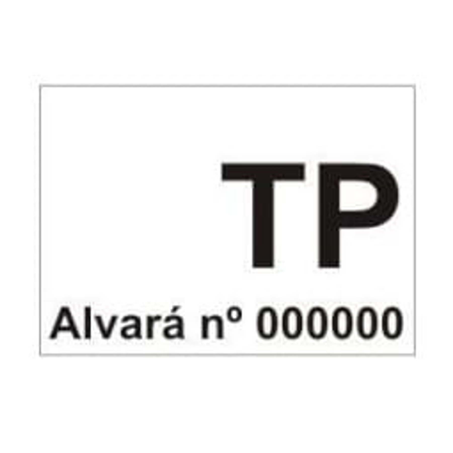 Placa de Alvará (TP) Acrílica Gravada