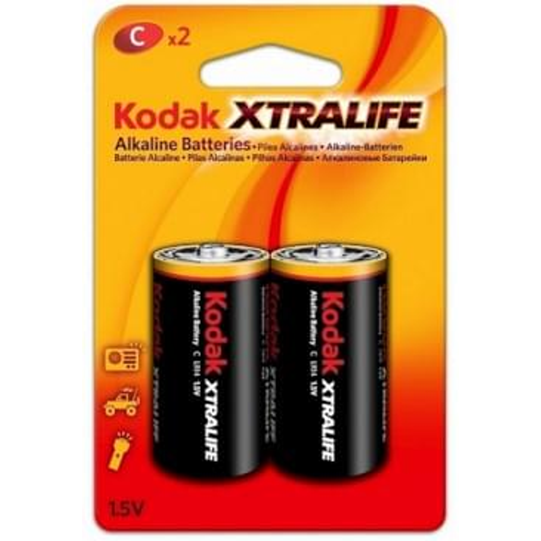 Pilhas Kodak Xtralife Alcalina LR20 D 1,5V (2)