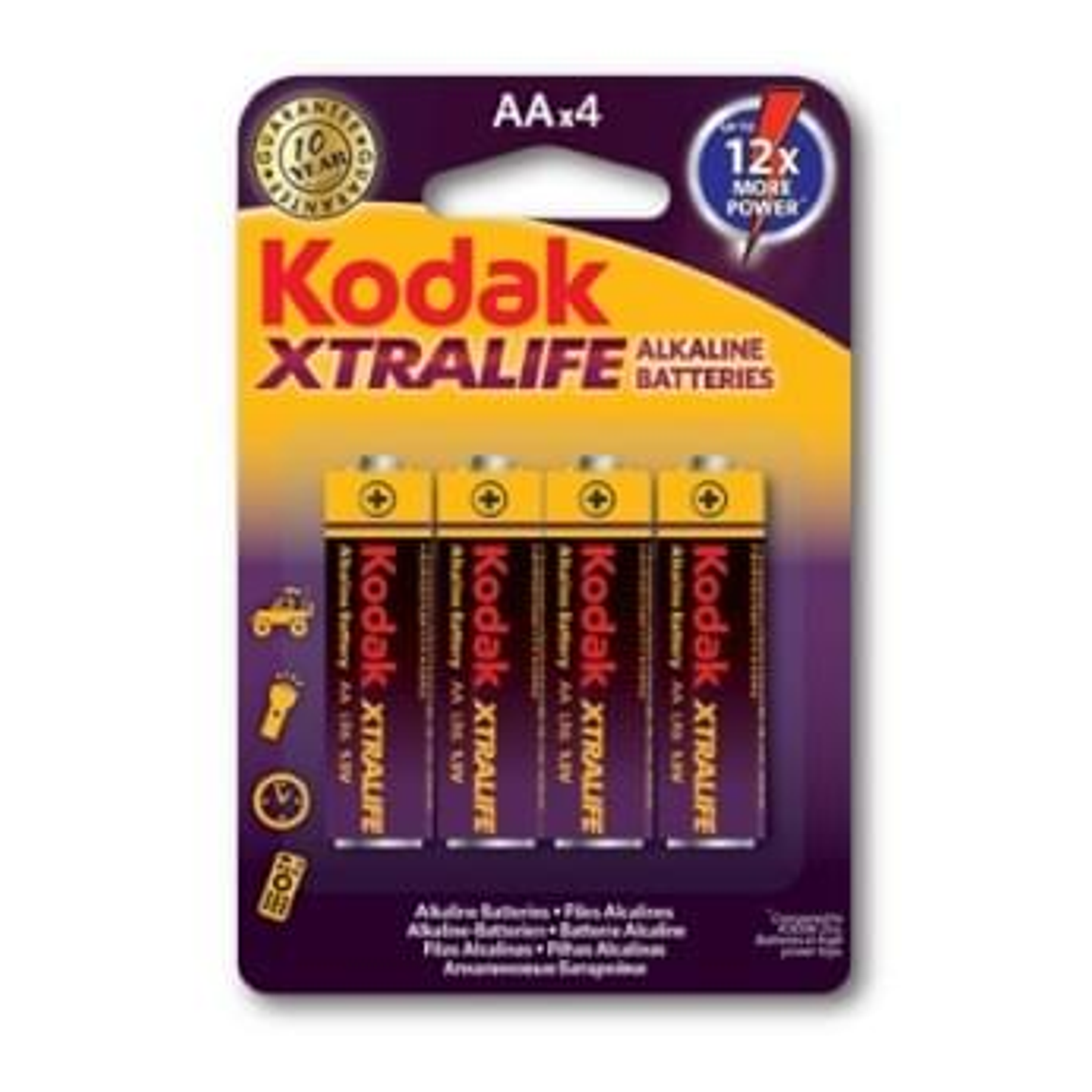 Pilhas Kodak Xtralife Alcalina LR6 AA (4)